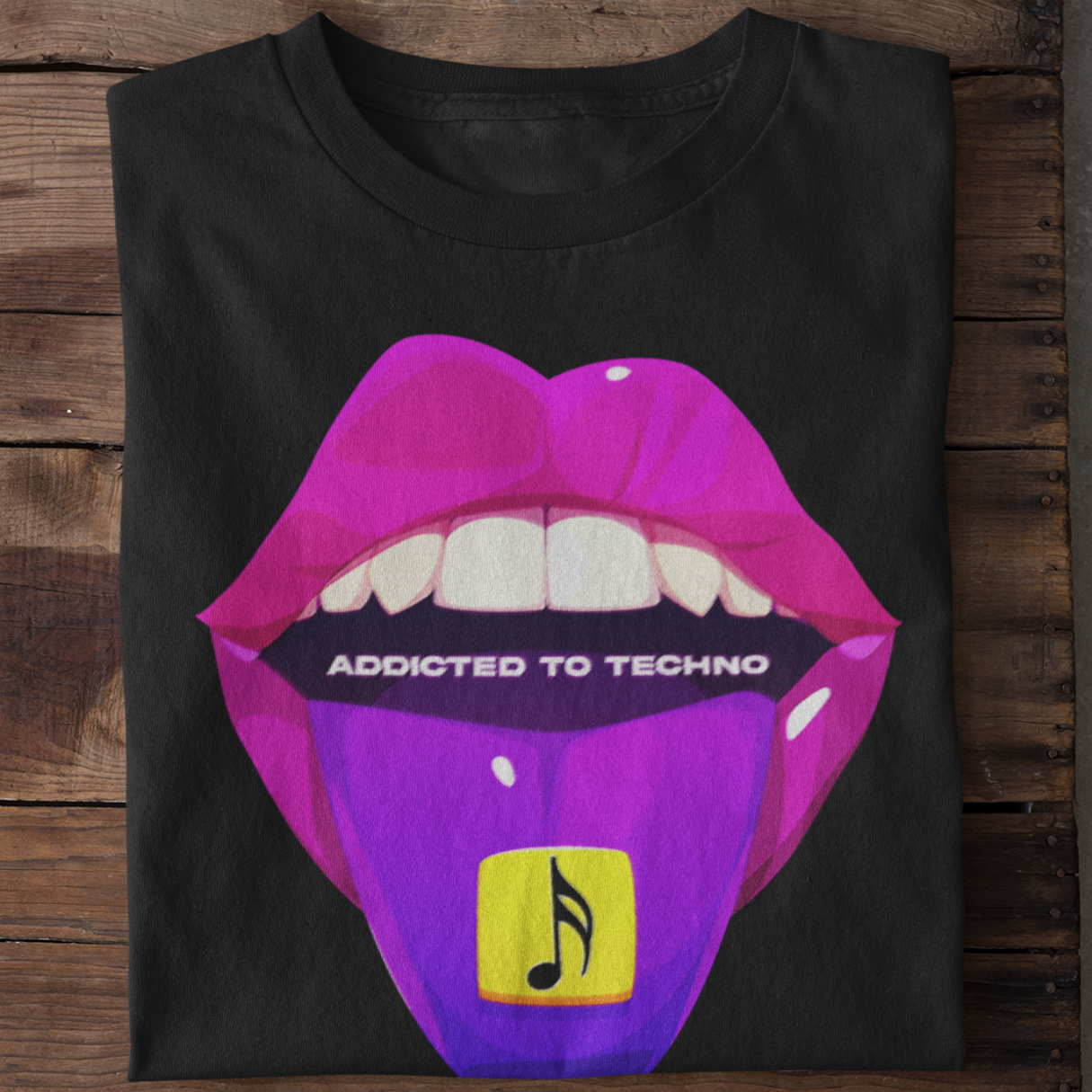 addicted to techno t-shirt