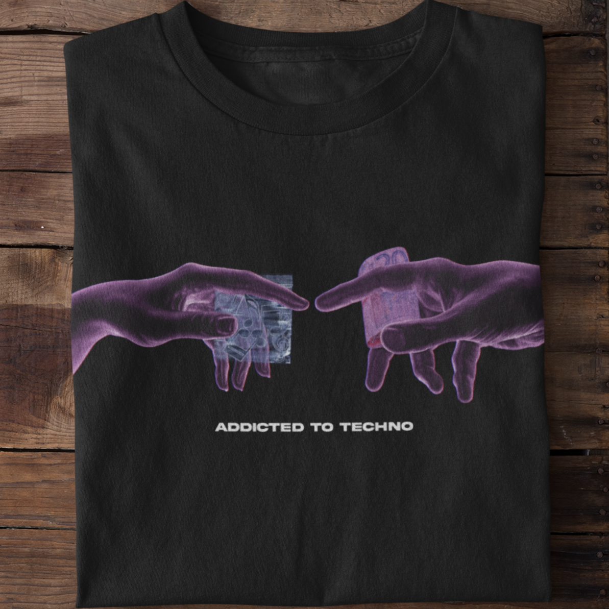 addicted to techno t-shirt