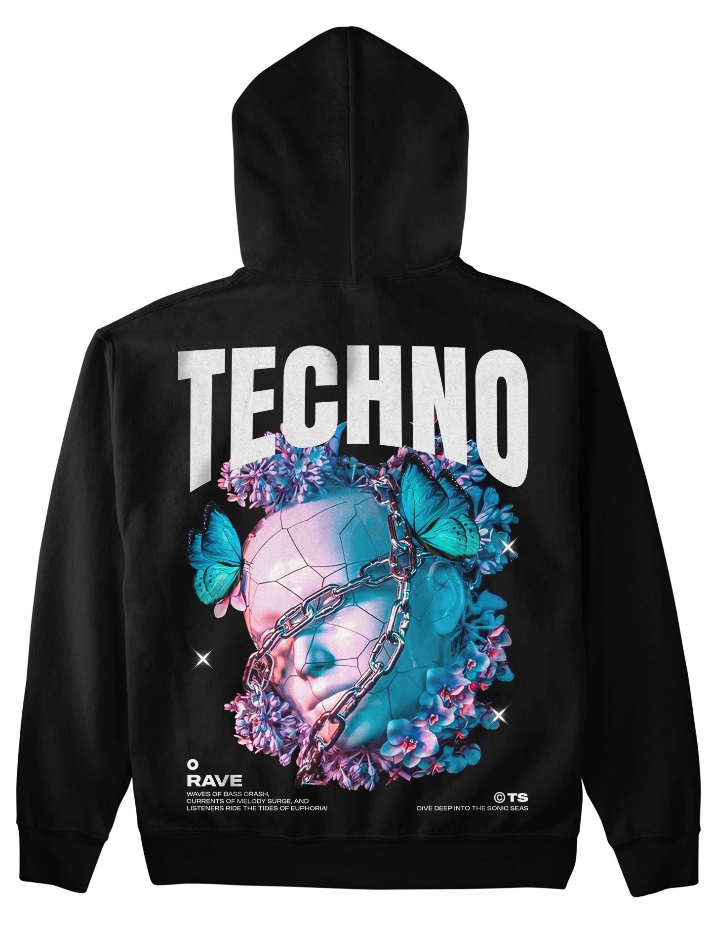 Waves of bass (Backprint) Hoodie