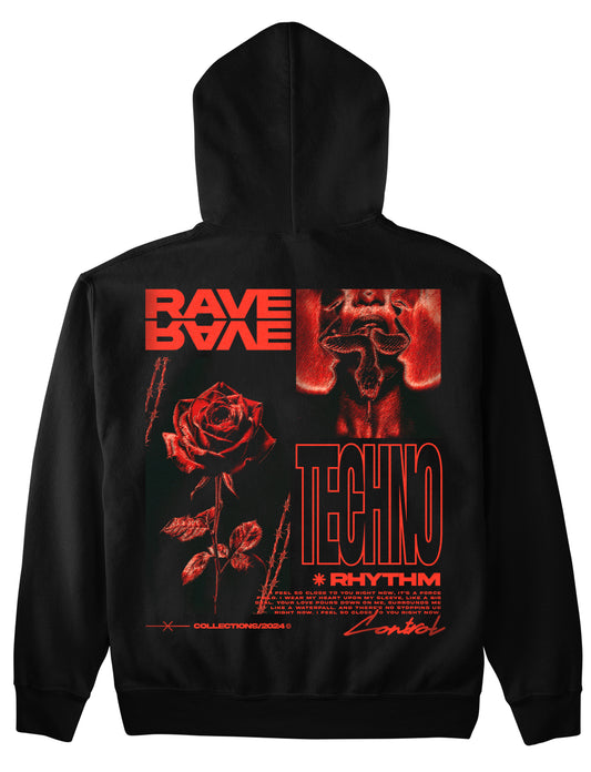 Rave Techno (Backprint) Hoodie