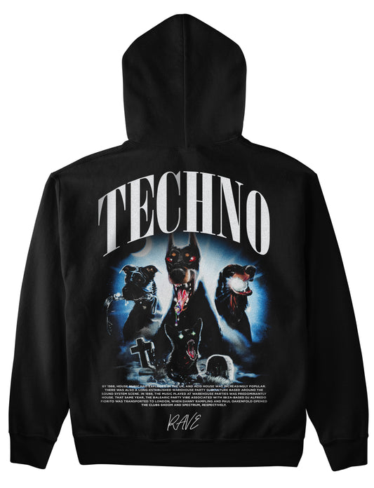 Techno Rave (Backprint) Hoodie