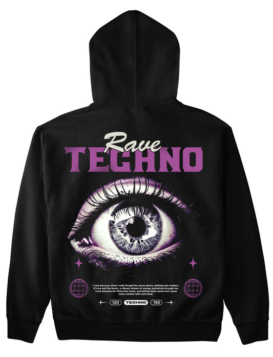 rave Techno (Backprint) Hoodie