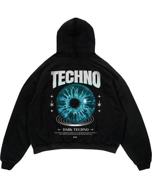 Dark Techno Oversized (Backprint) Hoodie