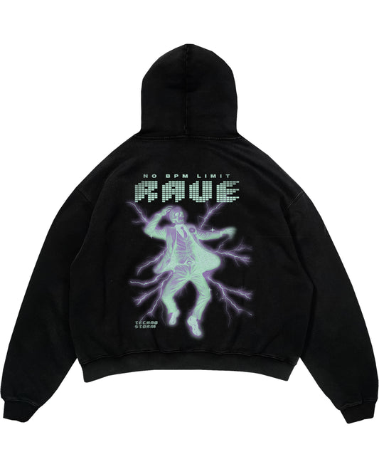 Rave Techno Oversized (Backprint) Hoodie