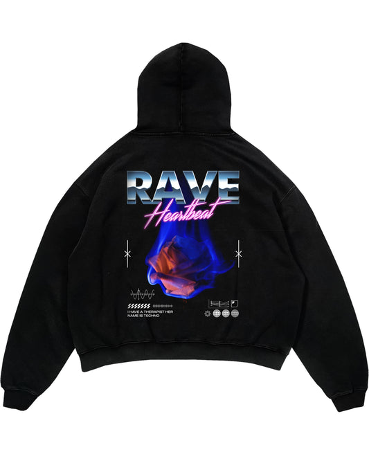 Rave Heartbeat Oversized (Backprint) Hoodie