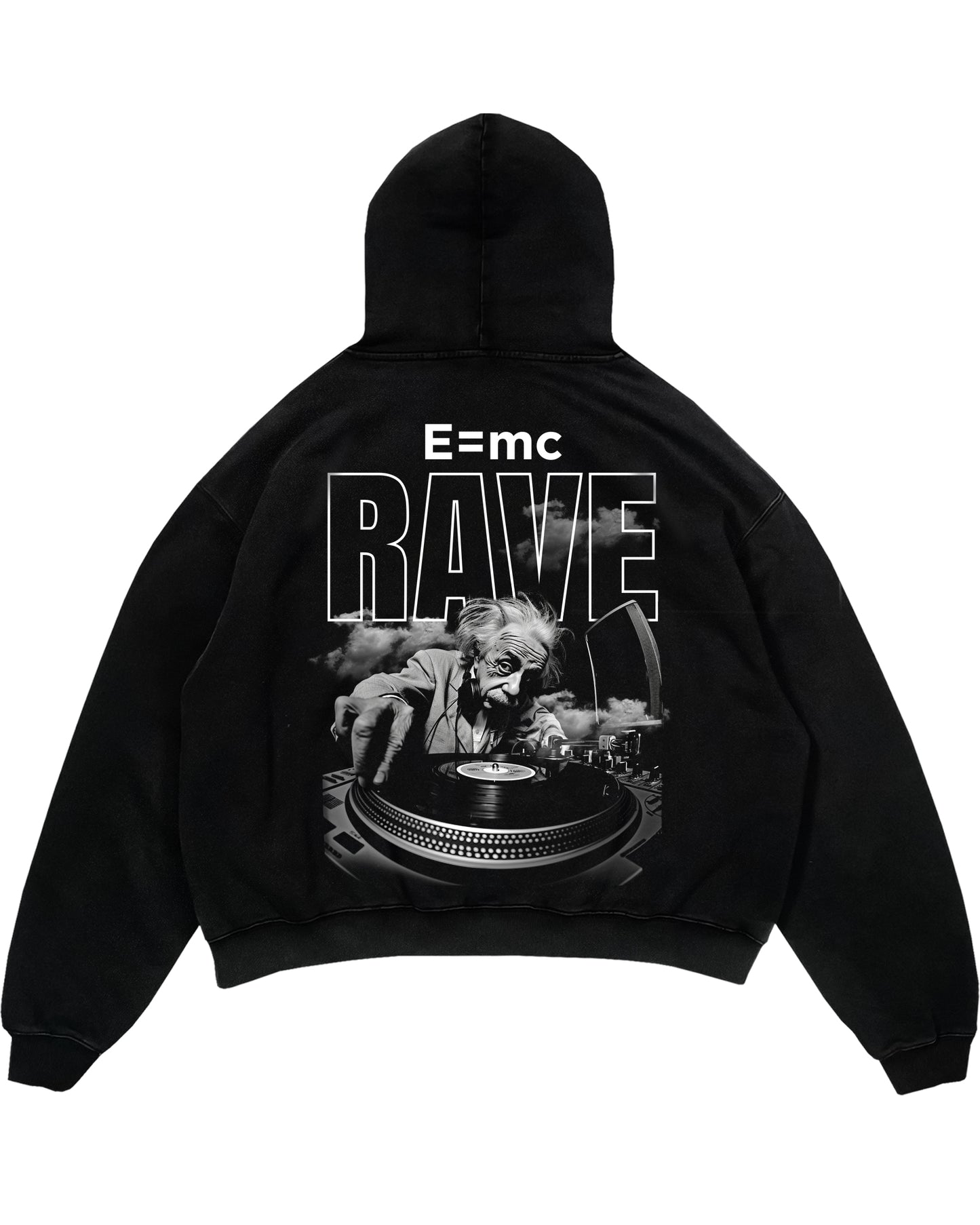 E=mc rave Oversized (Backprint) Hoodie