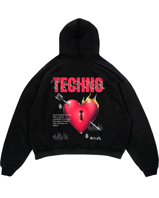 Dear Techno Oversized (Backprint) Hoodie