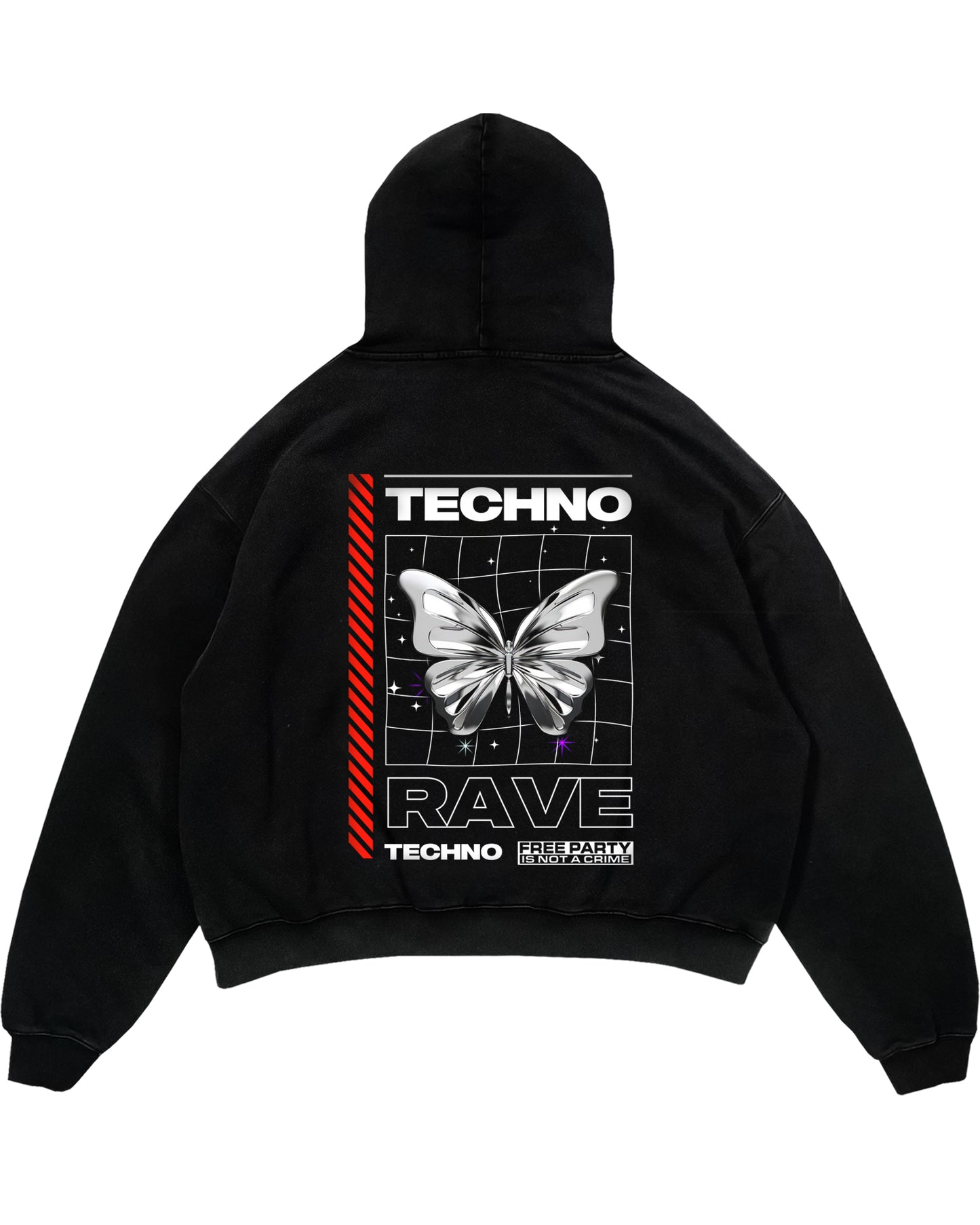 Free party Oversized (Backprint) Hoodie
