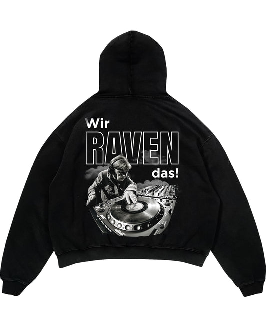 Wir Raven das! Oversized (Backprint) Hoodie