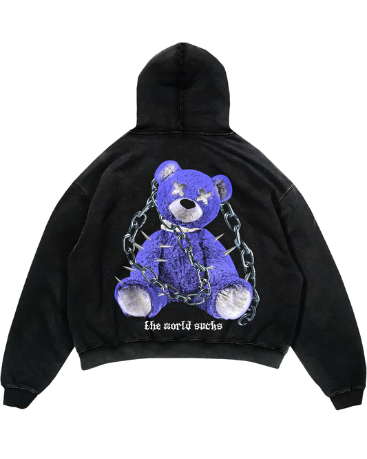 the world sucks Oversized Hoodie