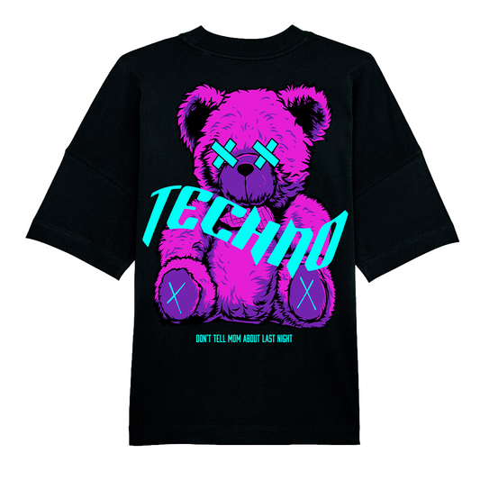 don't tell mom teddy (Backprint) Oversize Blaster